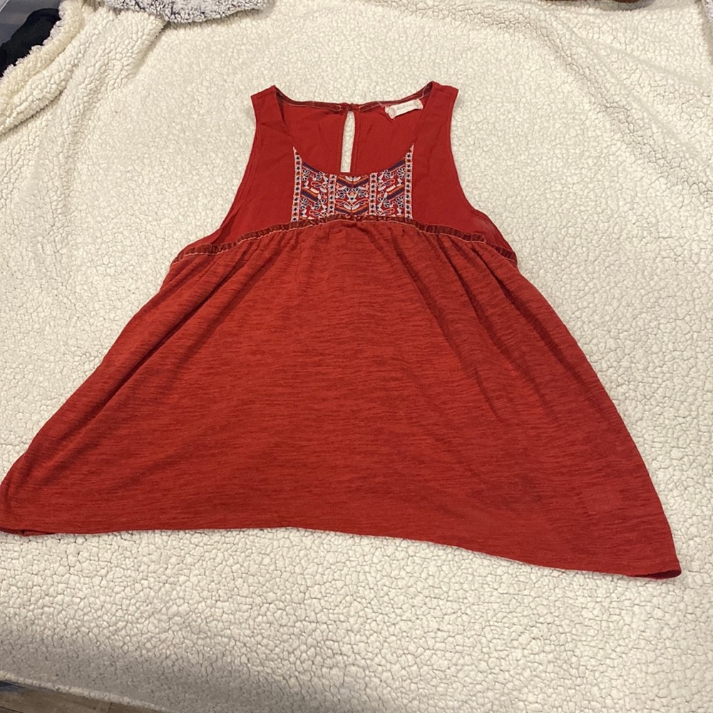Altar’d State Red Bohemian Sleeveless Top